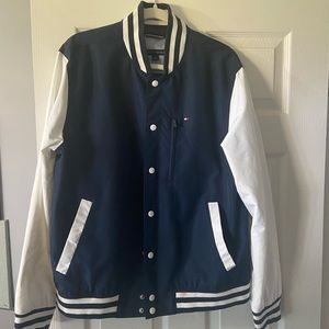 Tommy Hilfiger Blue/White Large baseball jacket